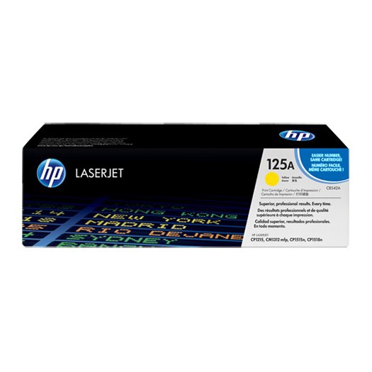 کارتریج لیزری اورجینال زرد 125A-CB542A اچ پی HP 125A Yellow Original LaserJet Toner Cartridge-CB542A