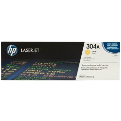 کارتریج لیزری اورجینال زرد 304A-CC532A اچ پی HP 304A Yellow Original LaserJet Toner Cartridge-CC532A