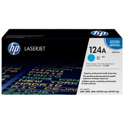 کارتریج لیزری اورجینال آبی 124A-Q6001A اچ پی HP 124A Cyan Original LaserJet Toner Cartridge-Q6001A