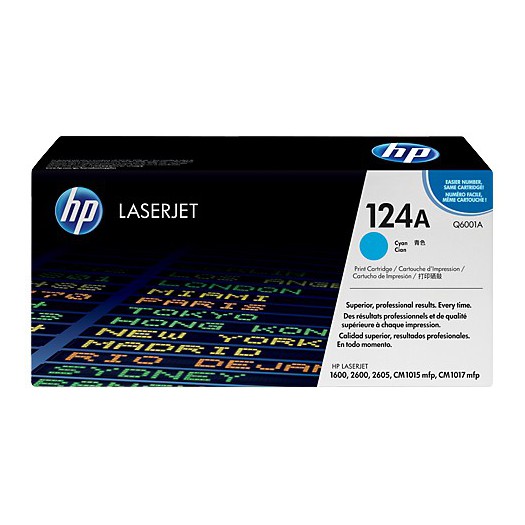 کارتریج لیزری اورجینال آبی 124A-Q6001A اچ پی HP 124A Cyan Original LaserJet Toner Cartridge-Q6001A