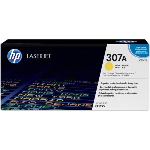 کارتریج لیزری اورجینال زرد 307A-CE742A اچ پی HP 307A Yellow Original LaserJet Toner Cartridge-CE742