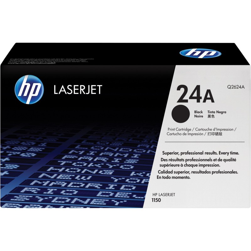 کارتریج لیزری اورجینال مشکی 24A-Q2624A اچ پی HP 24A Black Original LaserJet Toner Cartridge-Q2624A