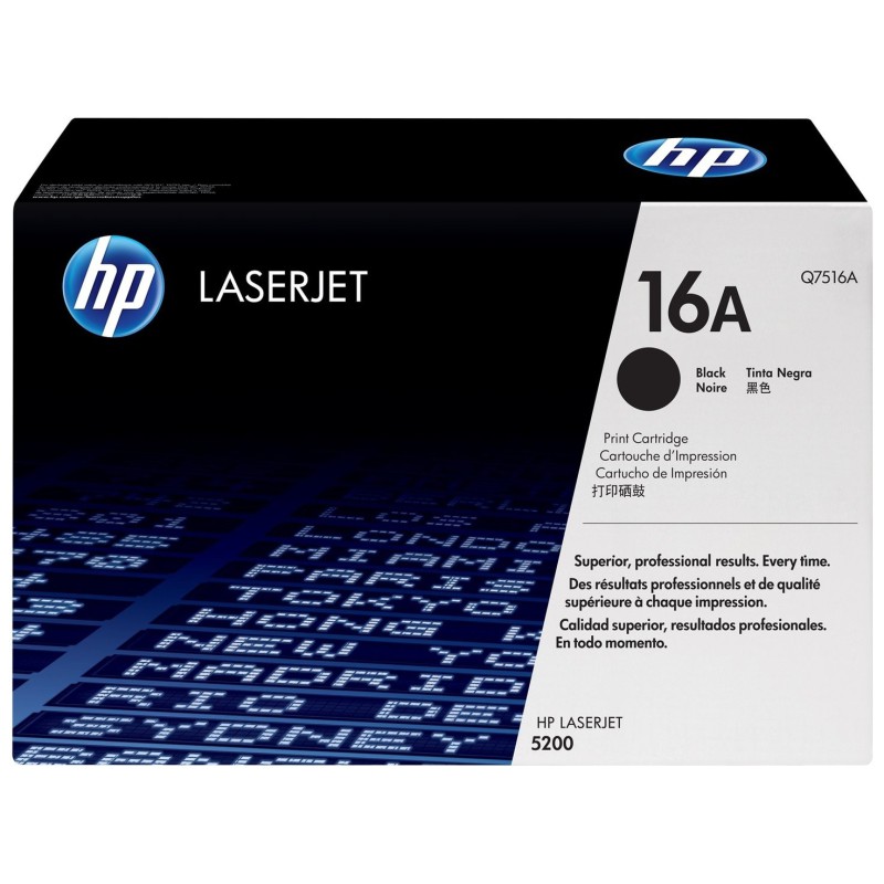 کارتریج لیزری اورجینال مشکی 16A-Q7516A اچ پی HP 16A Black Original LaserJet Toner Cartridge-Q7516A