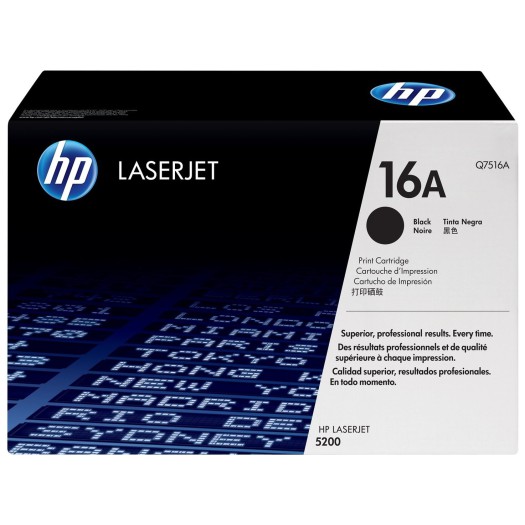 کارتریج لیزری اورجینال مشکی 16A-Q7516A اچ پی HP 16A Black Original LaserJet Toner Cartridge-Q7516A