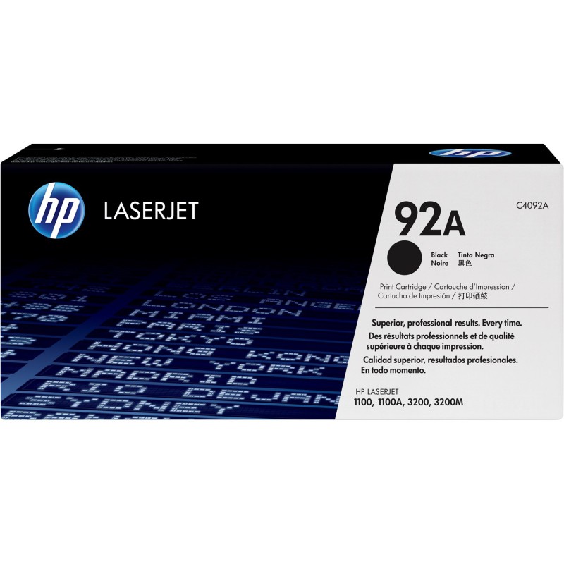 کارتریج لیزری اورجینال مشکی 92A-C4092A اچ پی HP 92A Black Original LaserJet Toner Cartridge-C4092A