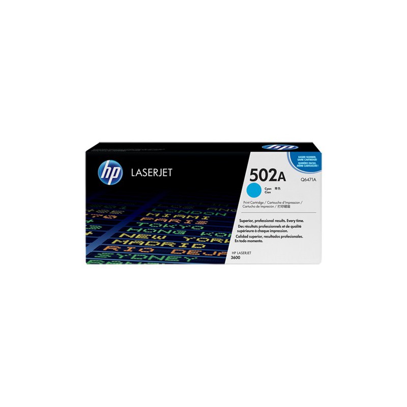 کارتریج لیزری اورجینال  آبی  502A-Q6471A اچ پی HP 502A Cyan Original LaserJet Toner Cartridge-Q6471A