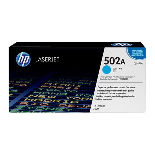کارتریج لیزری اورجینال  آبی  502A-Q6471A اچ پی HP 502A Cyan Original LaserJet Toner Cartridge-Q6471A