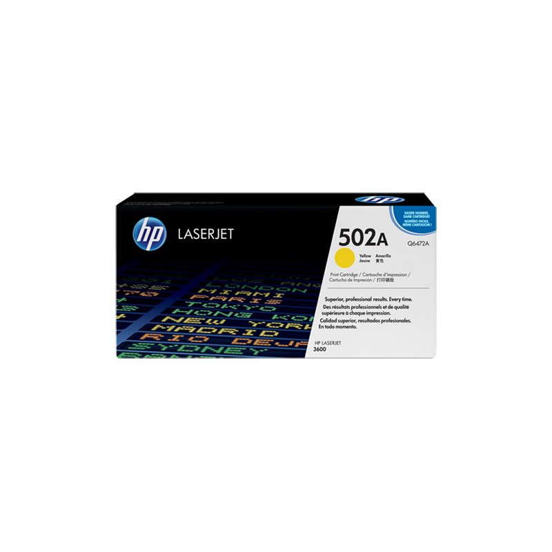 کارتریج لیزری اورجینال  زرد  502A-Q6472A اچ پی HP 502A Yellow Original LaserJet Toner Cartridge-Q6472A