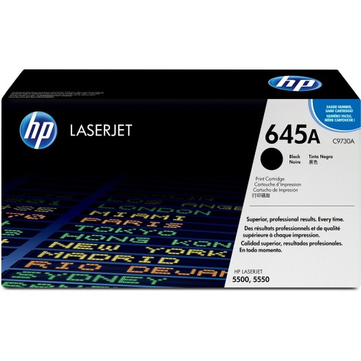 کارتریج لیزری اورجینال مشکی 645A-C9730A اچ پی HP 645A Black Original LaserJet Toner Cartridge-C9730A