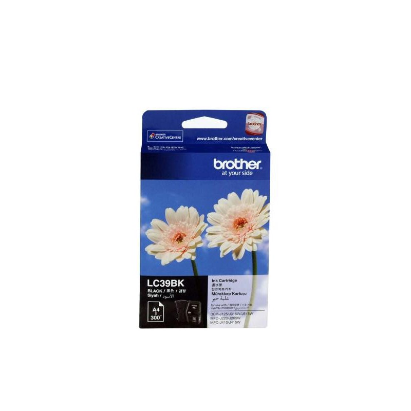 کارتریج جوهر افشان اورجینال مشکی 39BK برادر Brother LC-39BK Black Original Ink Cartridge کارتریج جوهر افشان اورجینال مشکی 39BK برادر Brother LC-39BK Black Original Ink Cartridge
