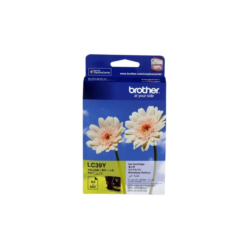 کارتریج جوهر افشان اورجینال زرد 39Y برادر Brother LC-39Y Yellow Original Ink Cartridge کارتریج جوهر افشان اورجینال زرد 39Y برادر Brother LC-39Y Yellow Original Ink Cartridge