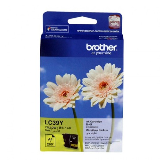 کارتریج جوهر افشان اورجینال زرد 39Y برادر Brother LC-39Y Yellow Original Ink Cartridge