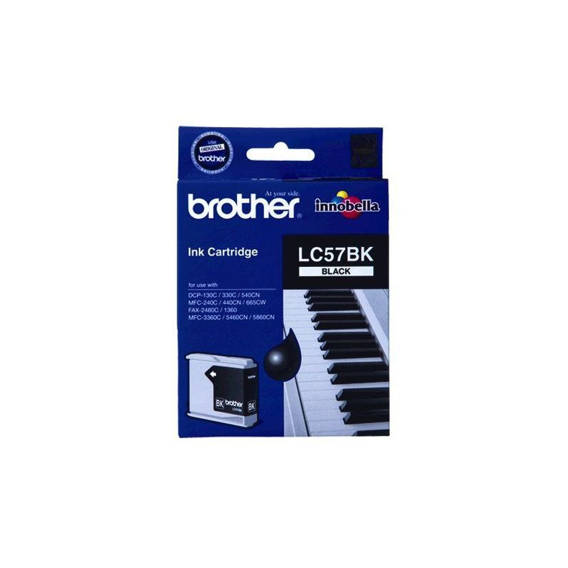 کارتریج جوهر افشان اورجینال مشکی 57BK برادر Brother LC-57BK Black Original Ink Cartridge کارتریج جوهر افشان اورجینال مشکی 57BK برادر Brother LC-57BK Black Original Ink Cartridge