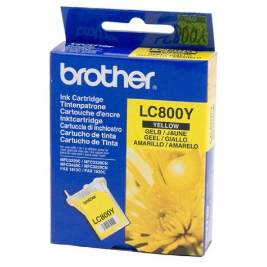 کارتریج جوهر افشان اورجینال زرد 800Y برادر Brother LC-800Y Yellow Original Ink Cartridge