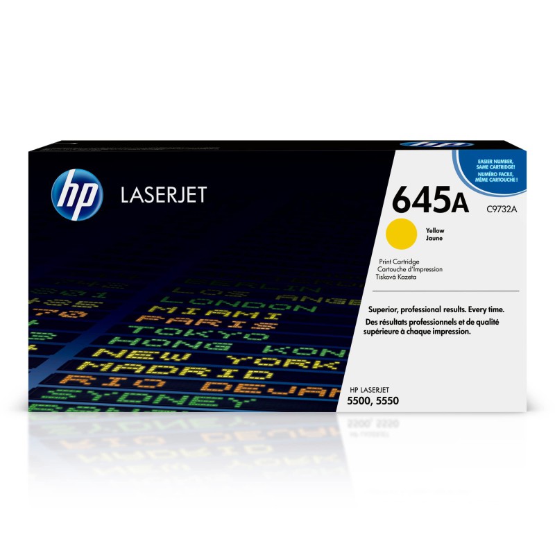 HP 645A Yellow Original LaserJet Toner Cartridge-C9732A HP 645A Yellow Original LaserJet Toner Cartridge-C9732A