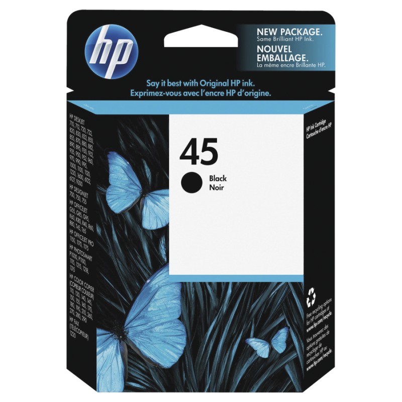 HP 45 Black Cartridge-51645A HP 45 Black Cartridge-51645A